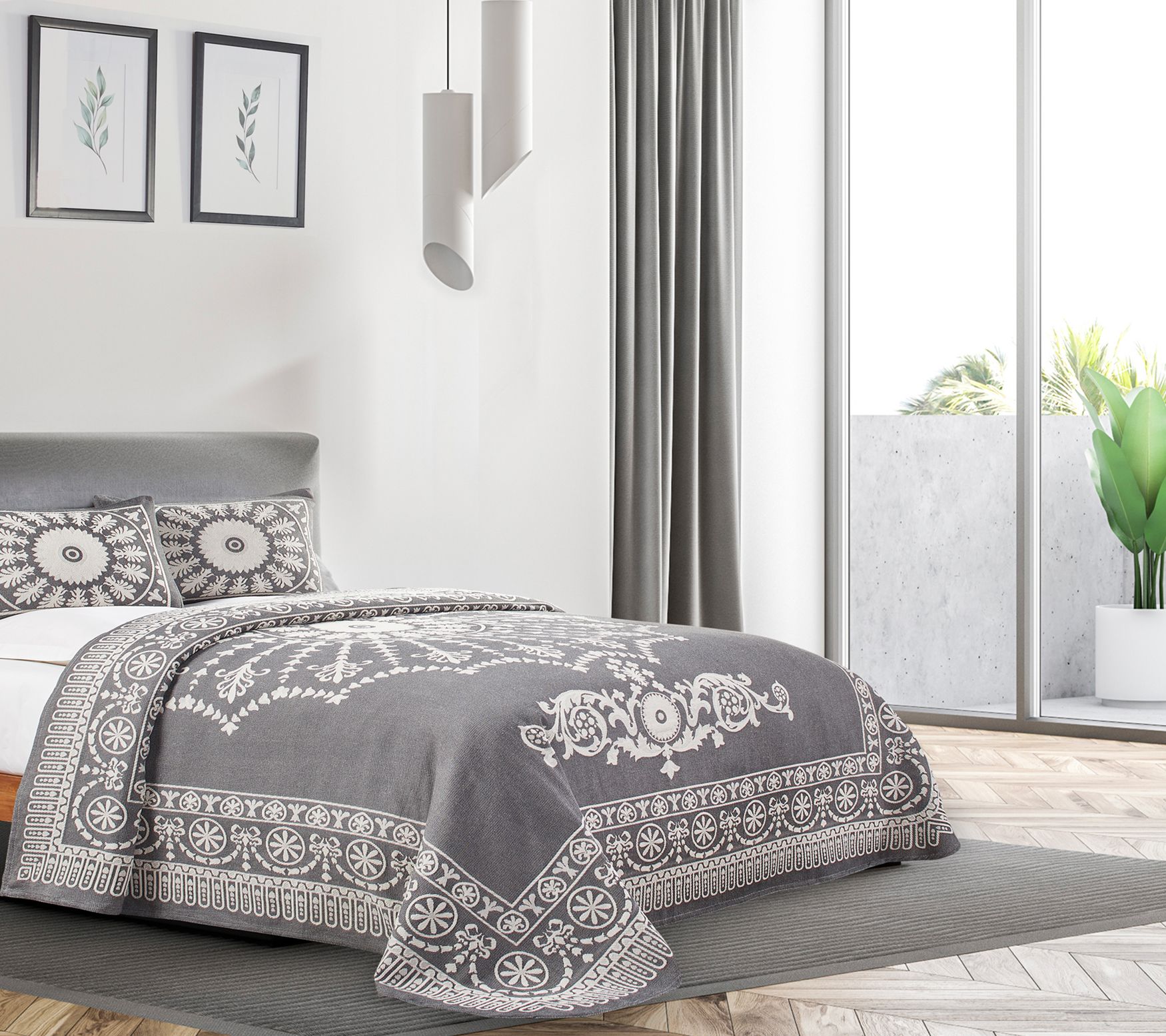 Superior Lightweight Cotton Blend Oversized Bed spread, Twin