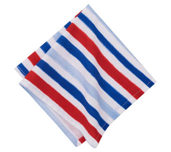 Watercolor Patriotic Stripe Napkin, Set of 6 byValerie