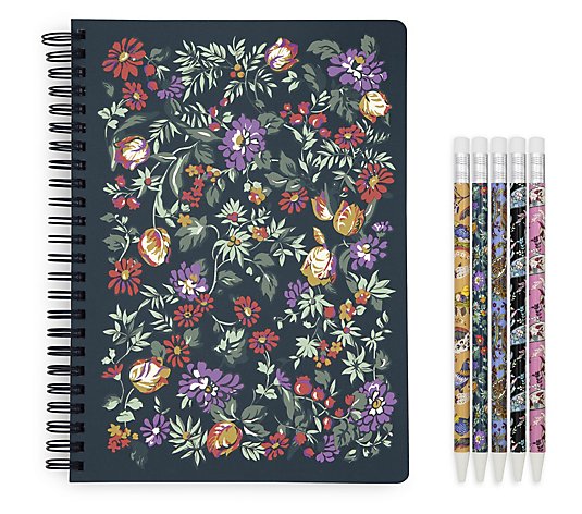 Vera Bradley Fresh-Cut Floral Mini Notebook & Pencil Set