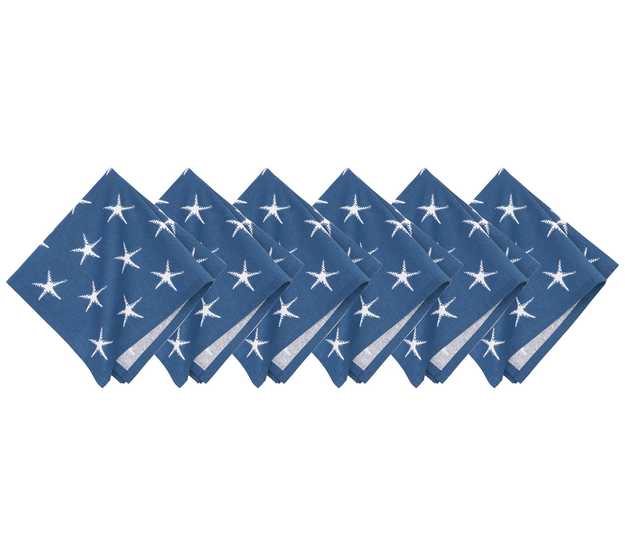 Red, White and Waves Napkin Set of 6 by Valerie