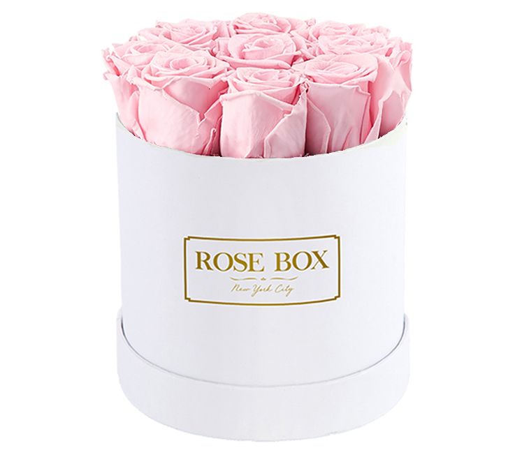 Rose Box Preserved Roses - Small White Box