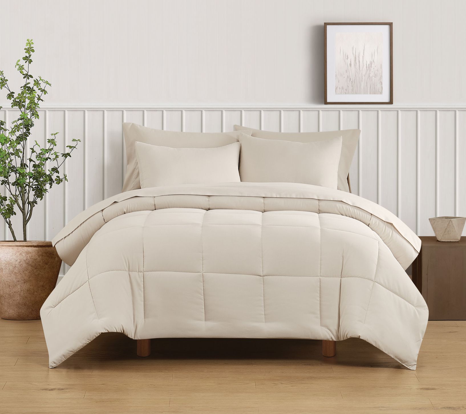 Truly Soft Green Solid Twin/Twin XL 2 Piece Comforter Set