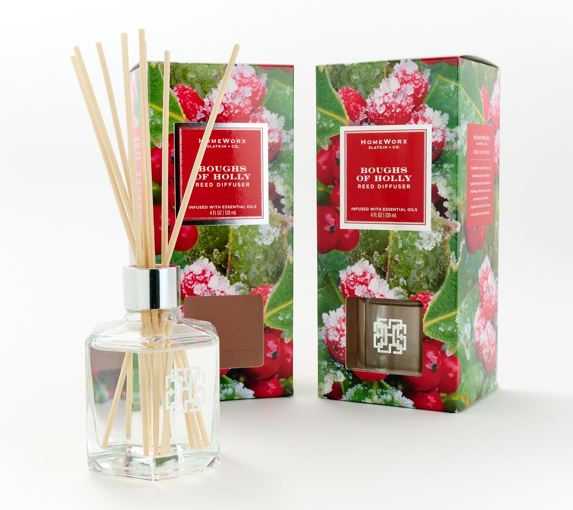 "As Is" HomeWorx by Slatkin + Co. S/2 Festive Reed Diffusers