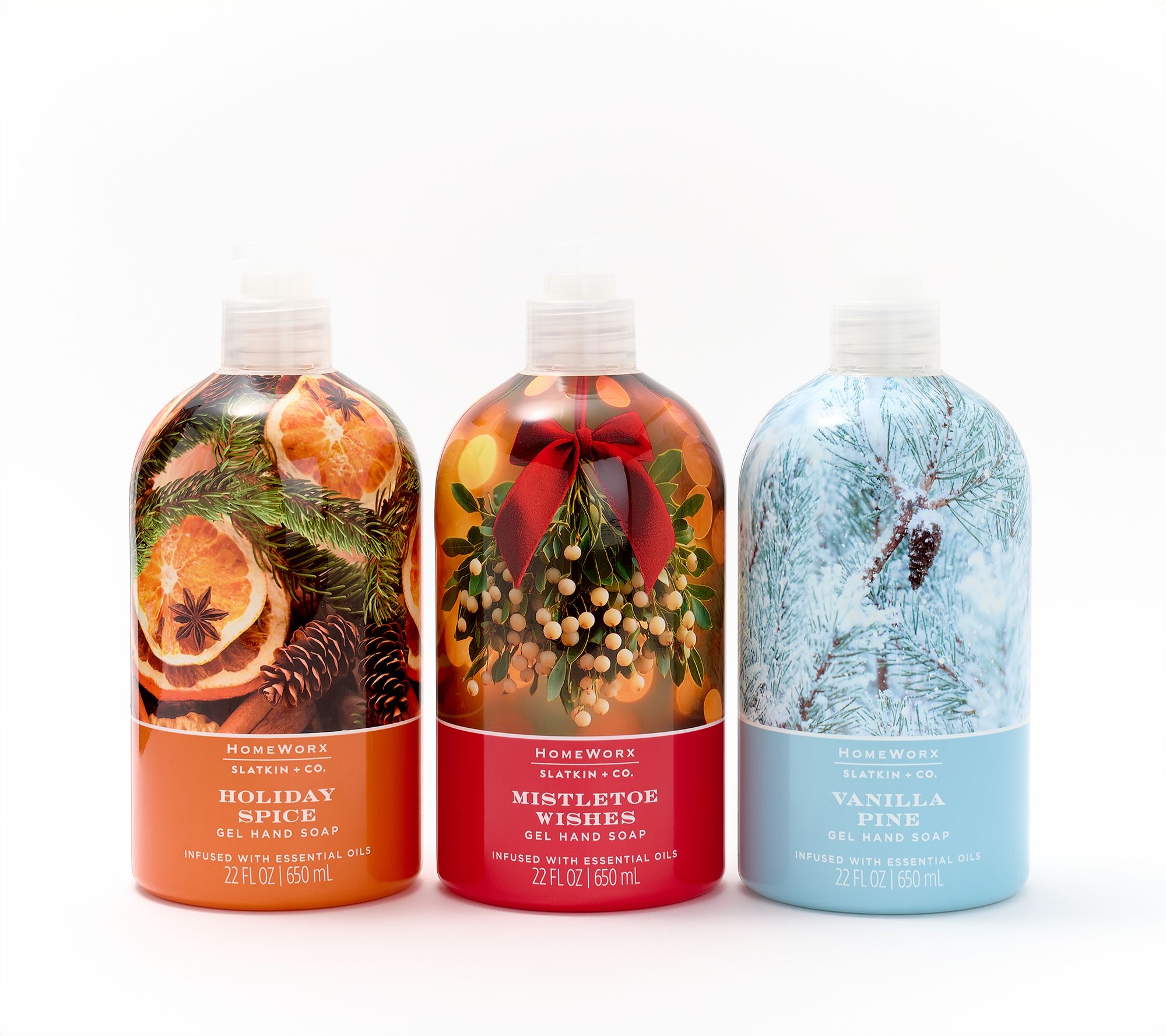 HomeWorx by Slatkin + Co. S/3 22oz Gel Hand Soaps