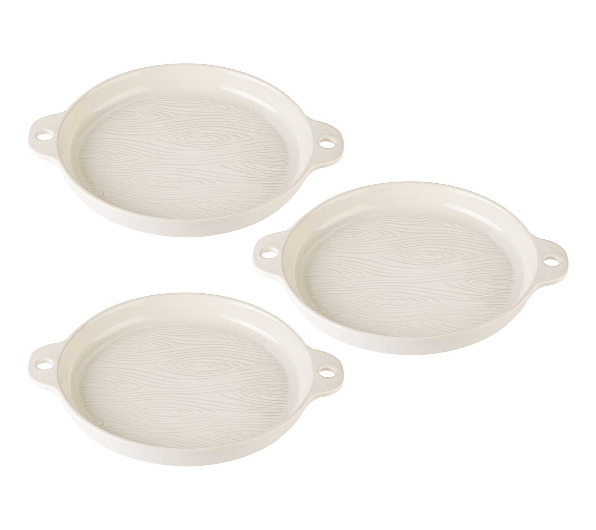 "As Is" Temp-tations Seasonal Set of (3) 10" Deep Dish Platters