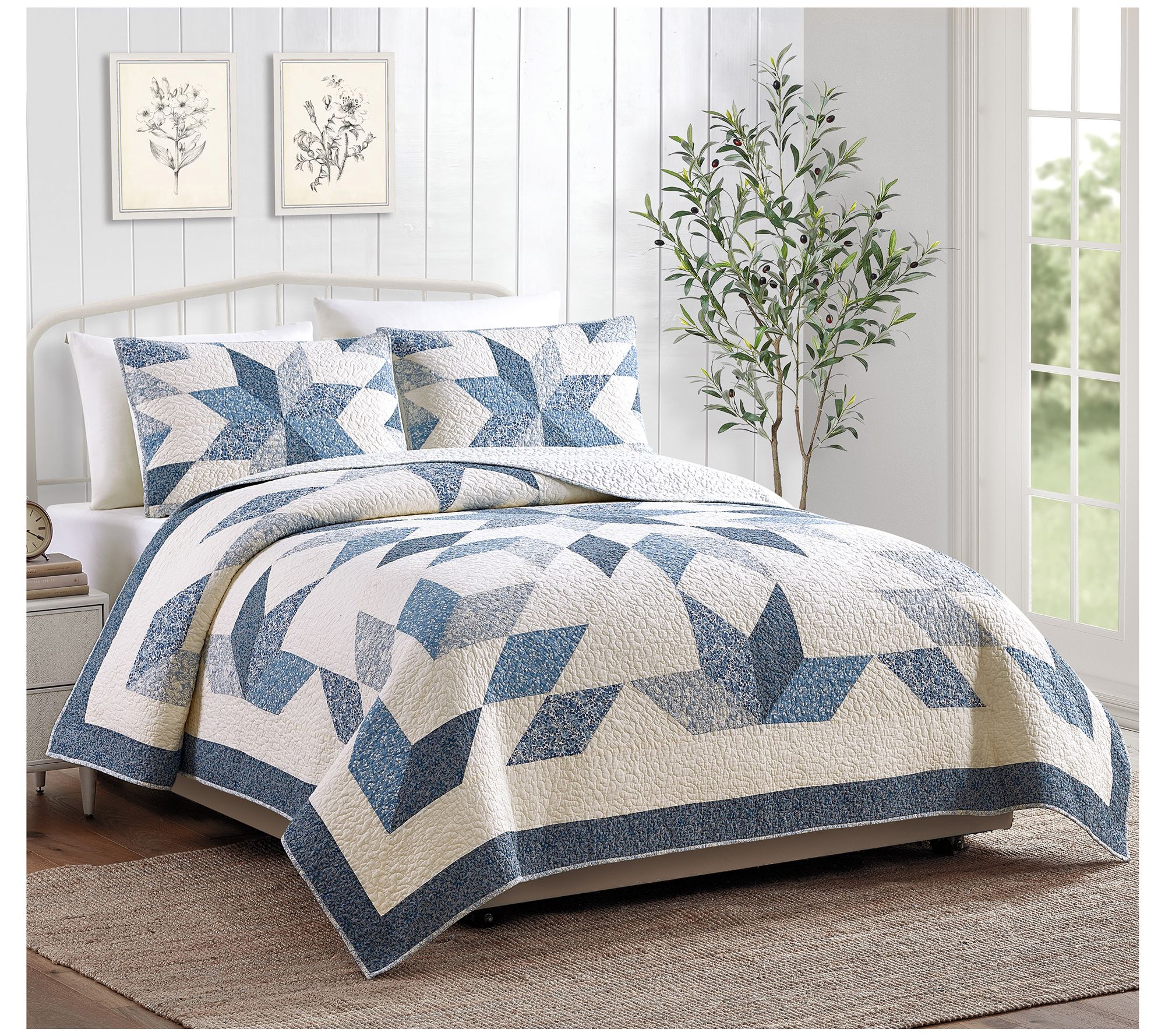 Modern Heirloom Bright Star Patchwork 3-PC KingQuilt Set