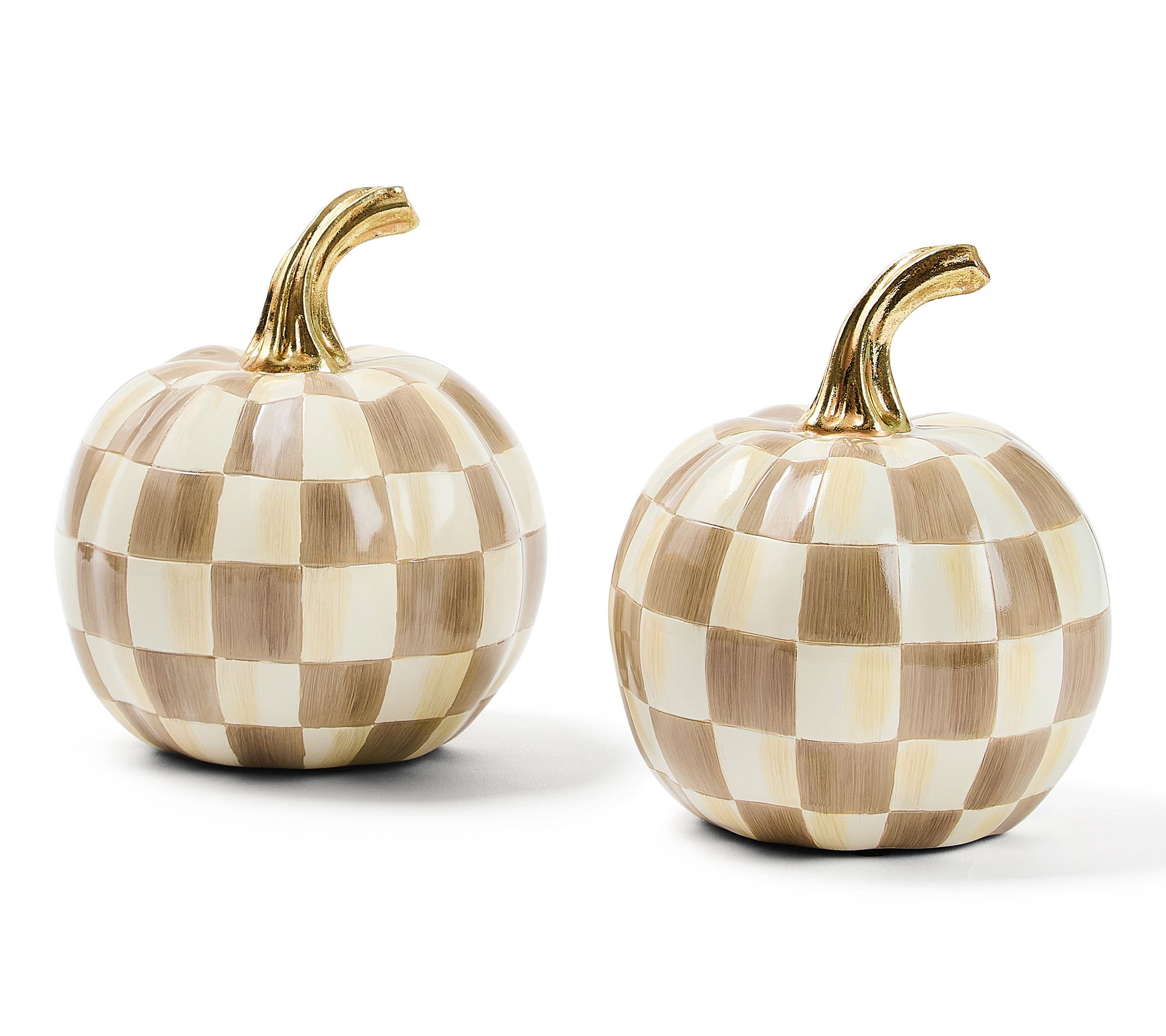 MacKenzie- Childs Set of 2 Mini Pumpkins