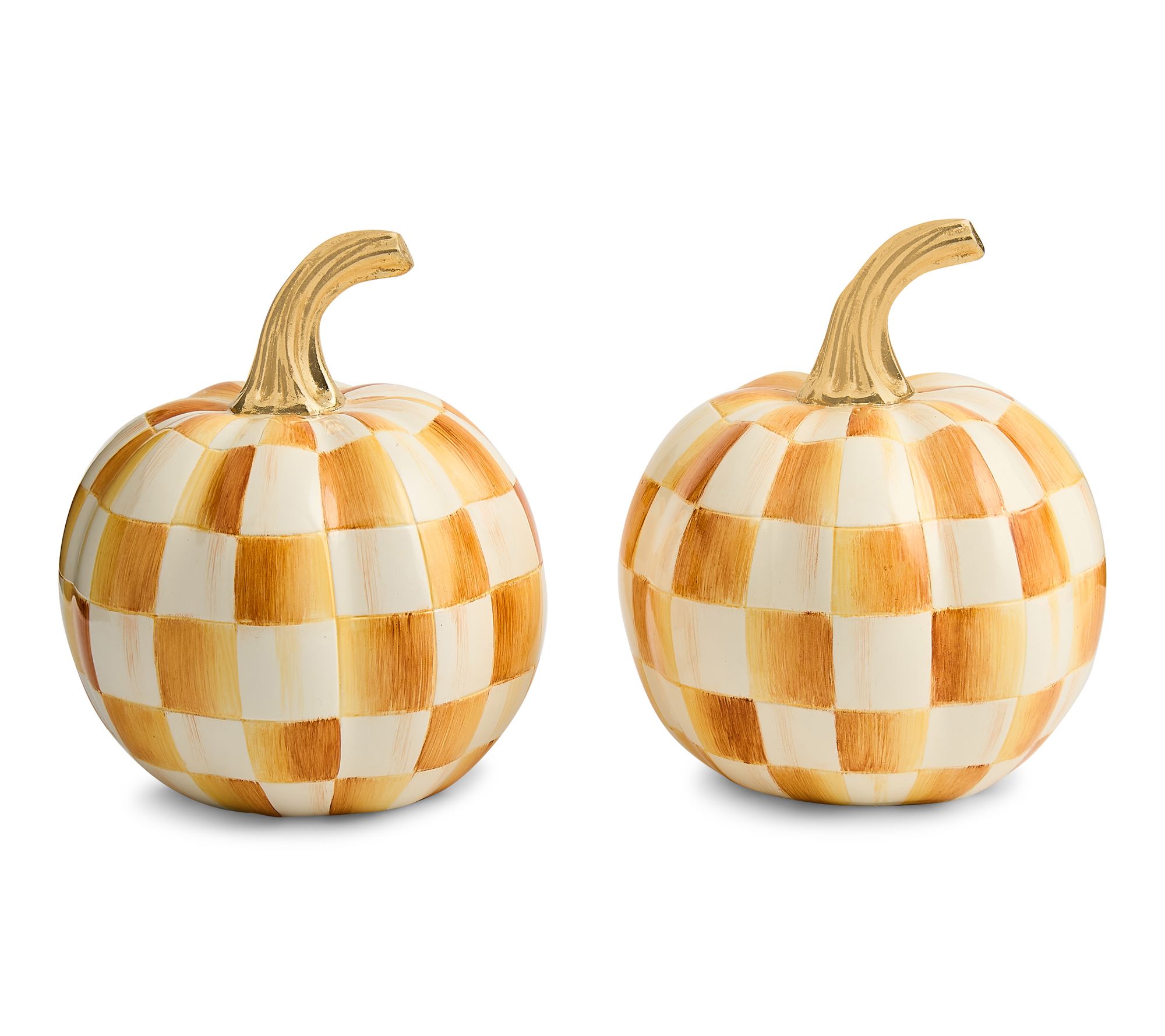 MacKenzie- Childs Set of 2 Mini Pumpkins