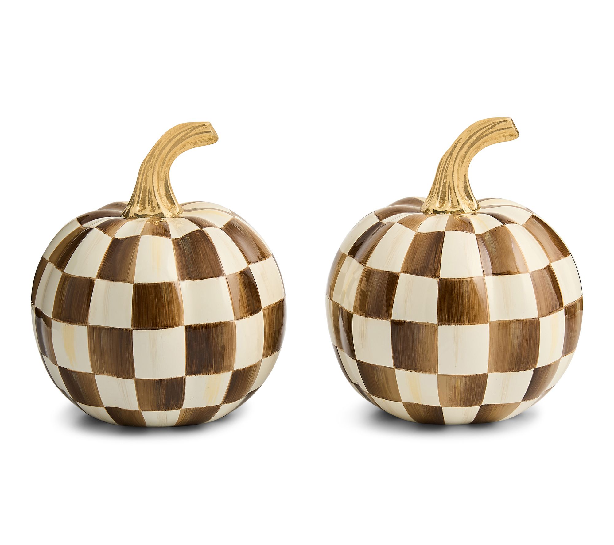 MacKenzie- Childs Set of 2 Mini Pumpkins