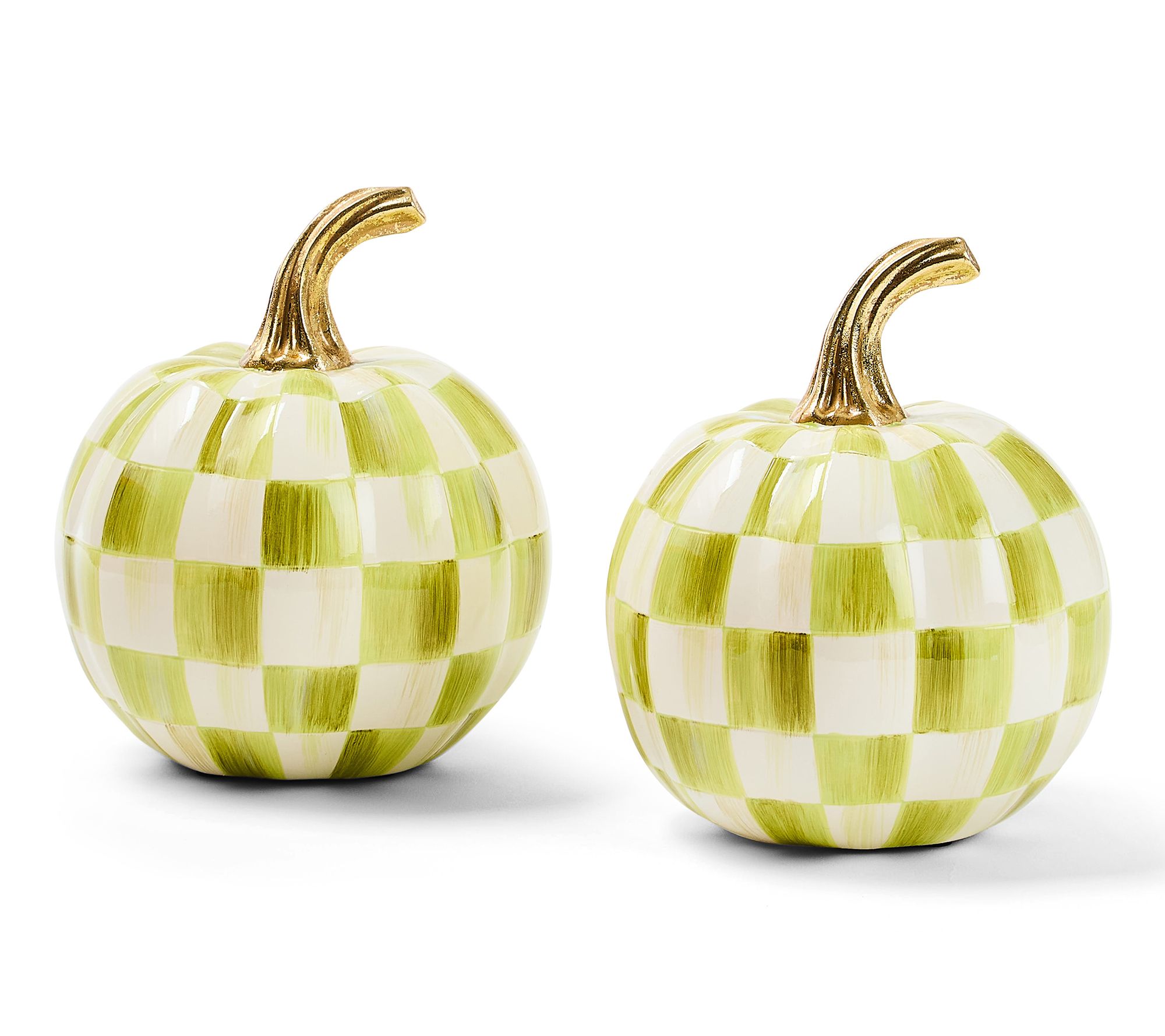 MacKenzie- Childs Set of 2 Mini Pumpkins