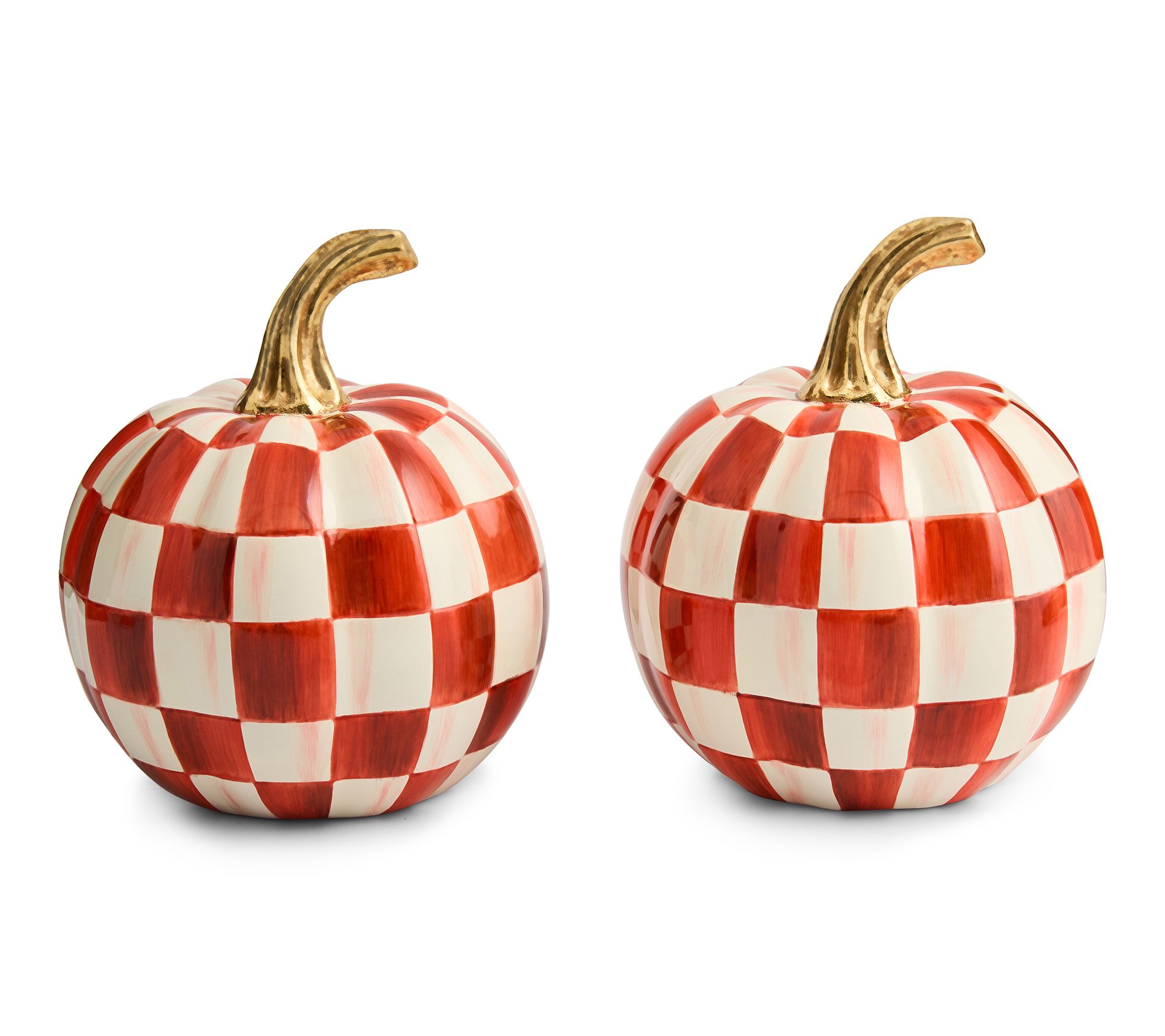 MacKenzie- Childs Set of 2 Mini Pumpkins