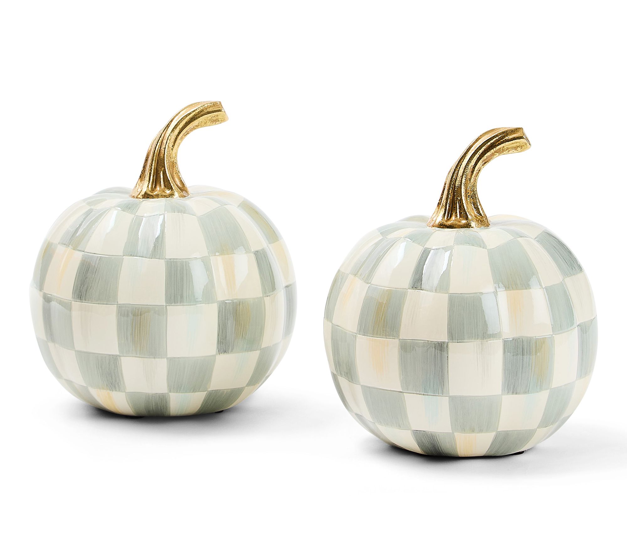 MacKenzie- Childs Set of 2 Mini Pumpkins