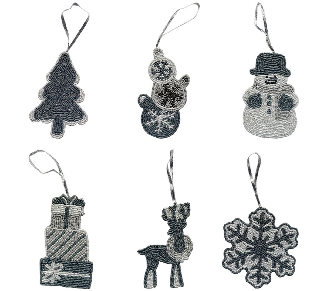 Temp-tations Set of 6 Beaded Ornaments