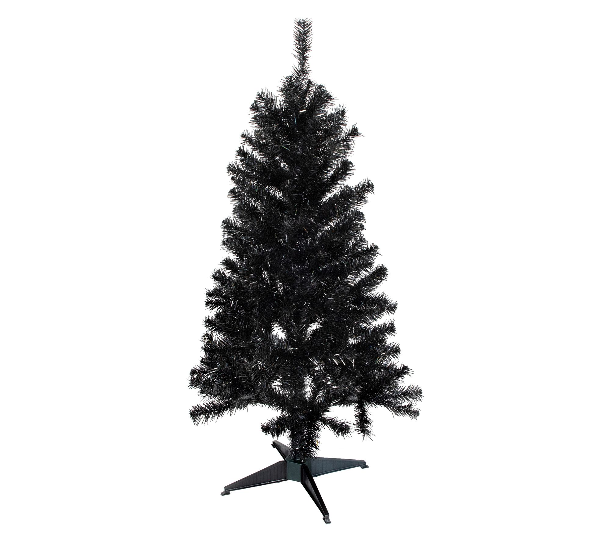 Northlight Holographic Slim Tinsel Halloween Tree 4' Unlit