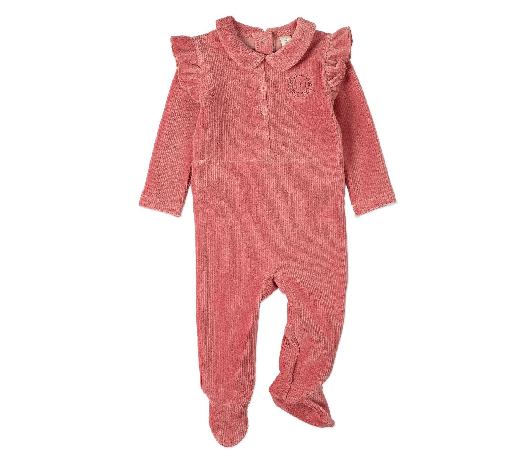 MiniMoi Baby and Toddler MiniMoi Sport CorduroyRuffled Footie