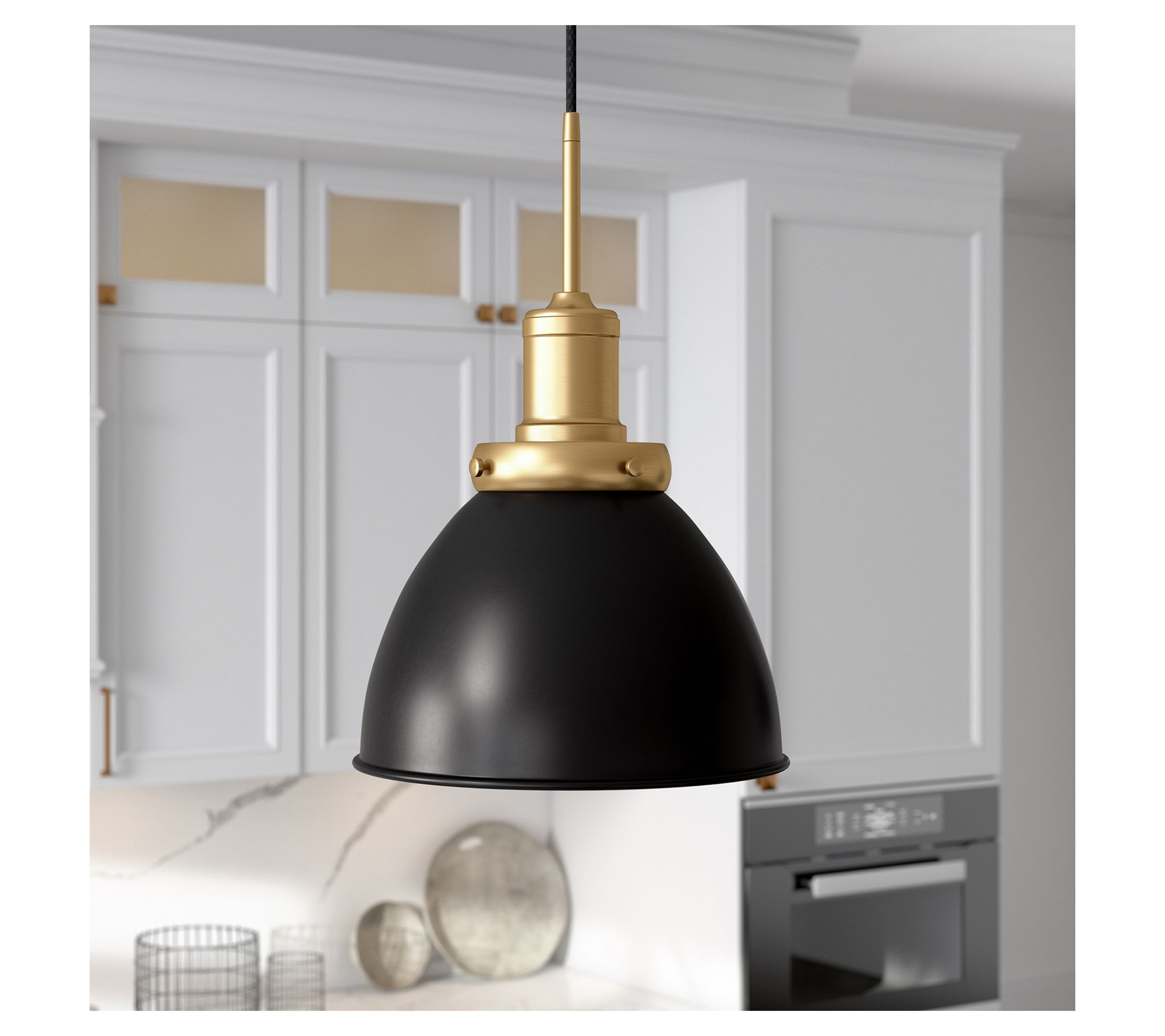 Hudson&Canal Madison 12" Wide Pendant with Metal Shade