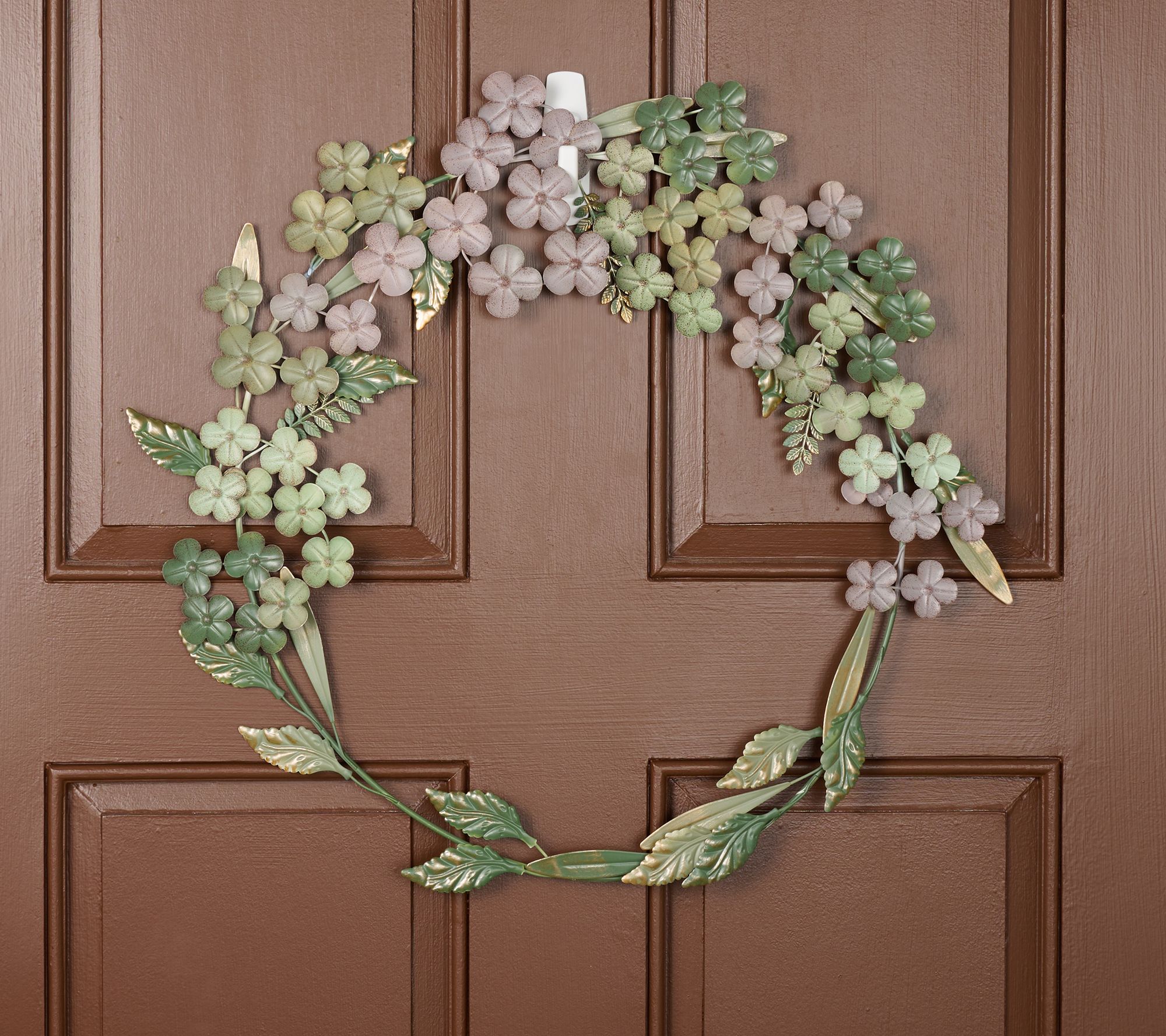 Home Reflections 23" Oval Metal Hydrangea Wreath