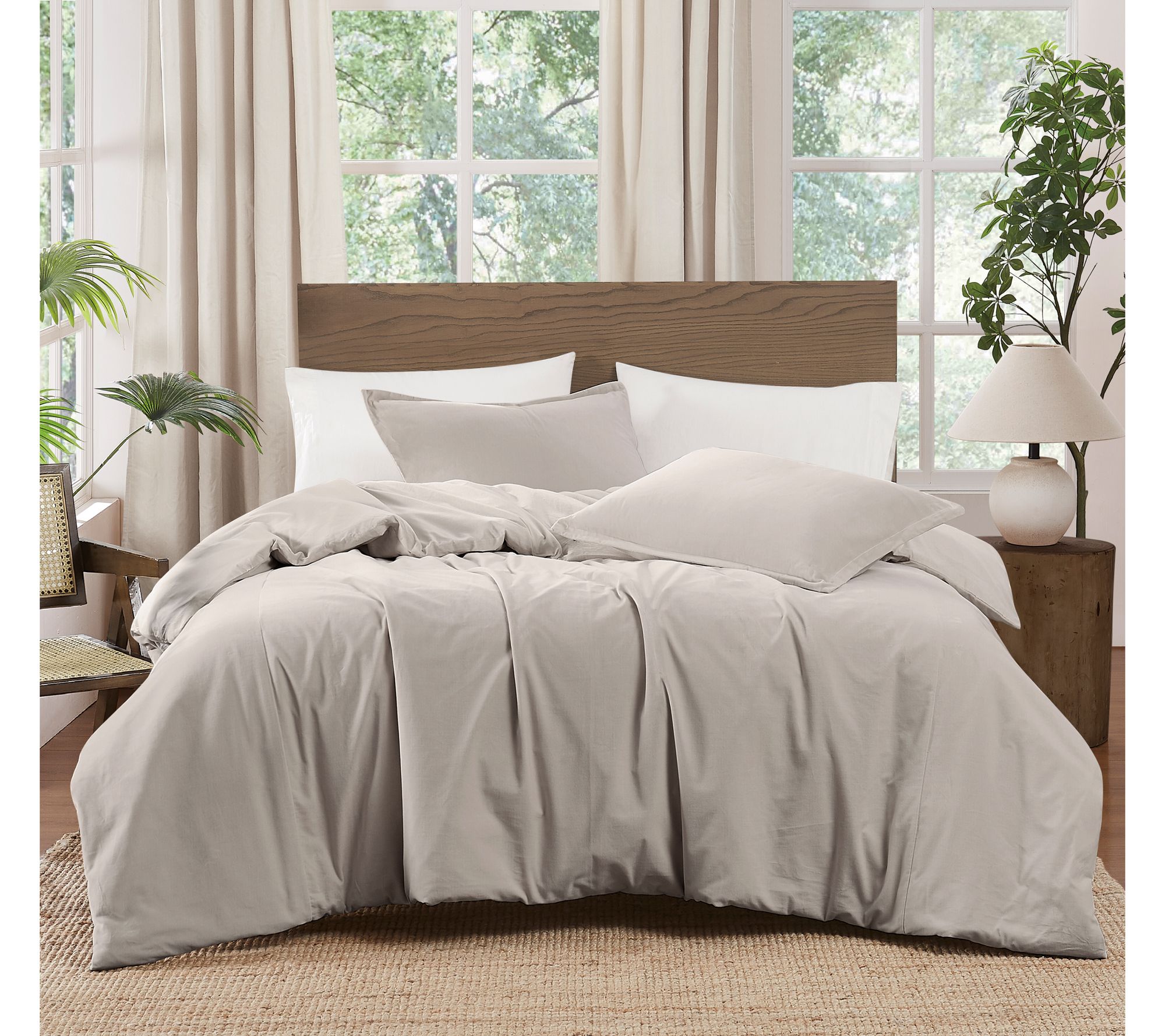 Brooklyn Loom Matte Cotton Velvet 3-Piece Full/Queen Duvet Set