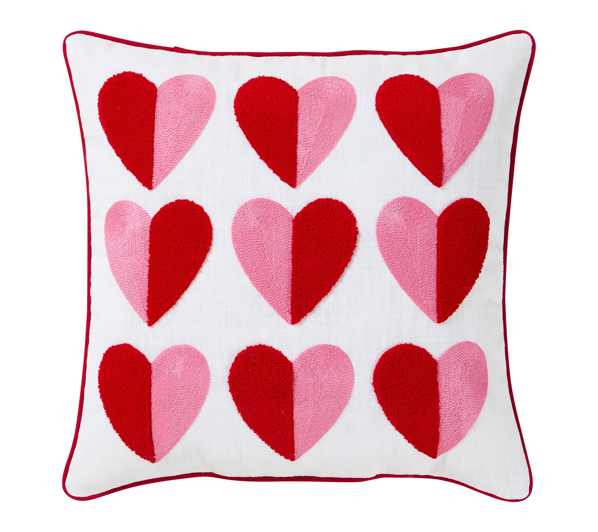  Hallmark Heart Cotton Slub Decorative Pillow, 18" x 18"