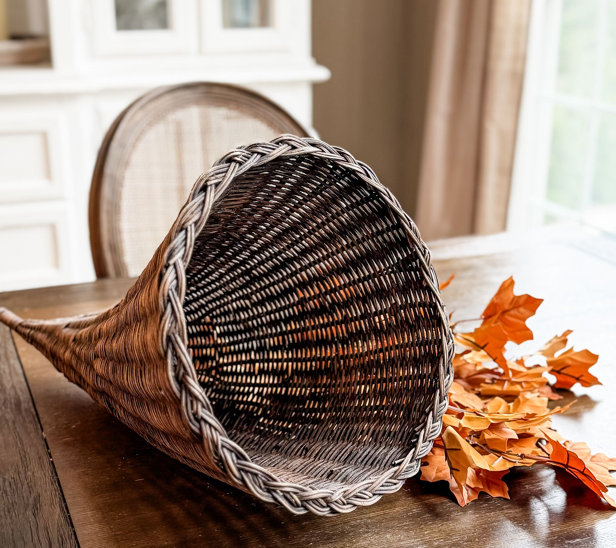 Simply Stunning Harvest Wicker Cornucopia by Janine Graff