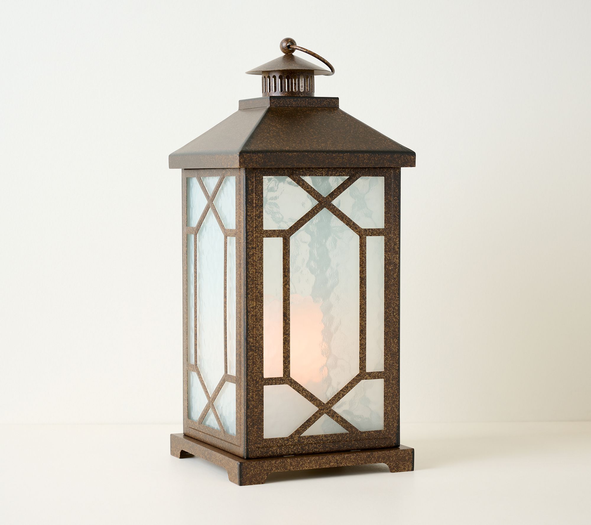  18" Flickering Flame Old World Lantern by Valerie