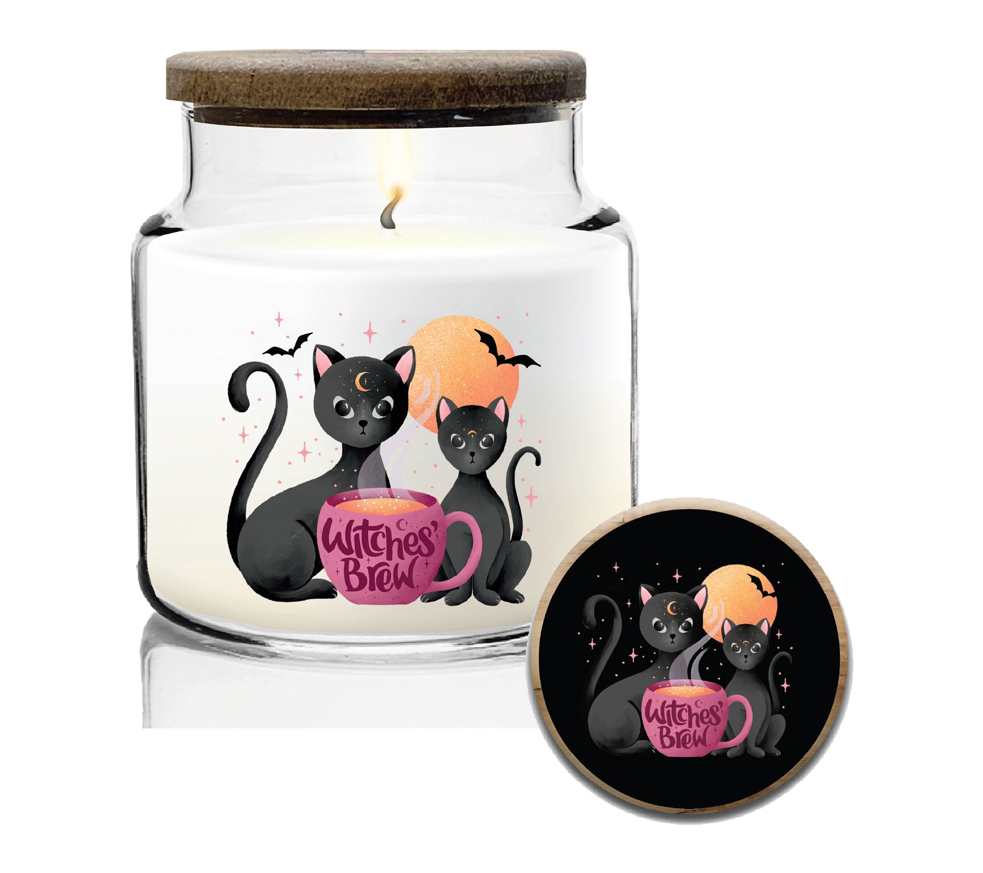 Courtside Market Witches Brew 14 oz Candle with Wooden Lid