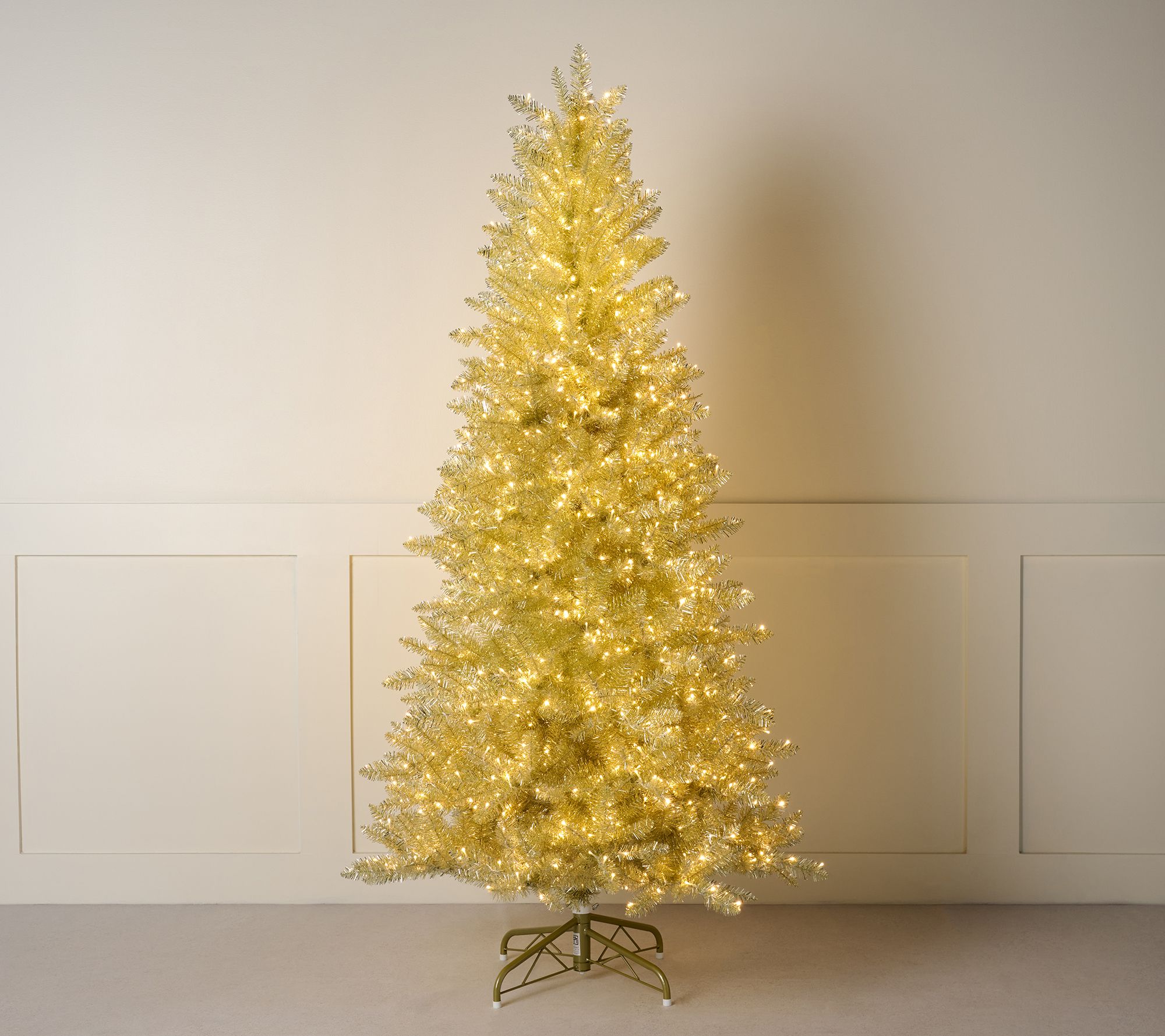 "As Is" 7' Illuminated Tinsel Tree with Color Flip LEDs by Kim