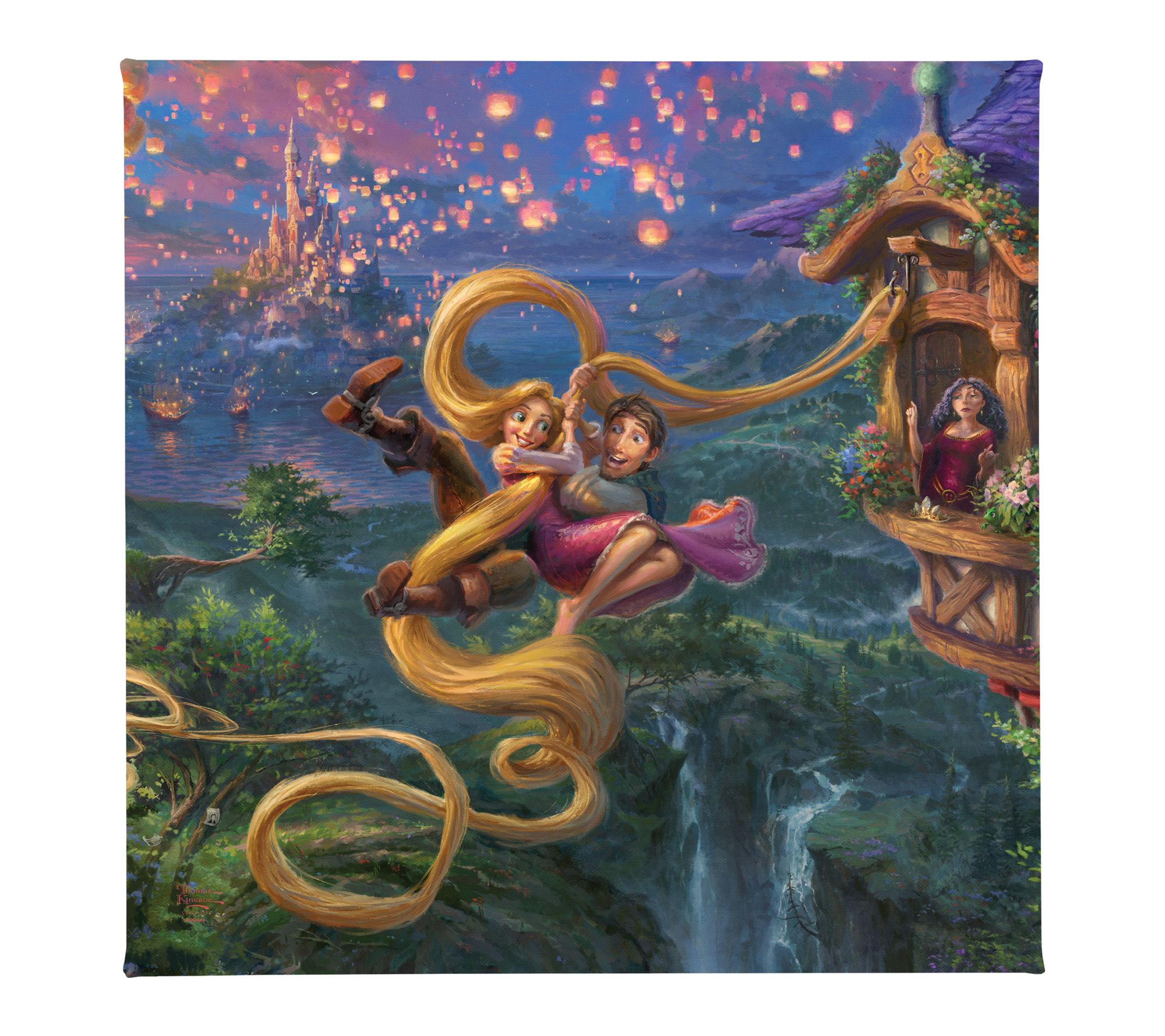 Thomas Kinkade Studios Tangled Up in Love 14X14Gallery Wrap