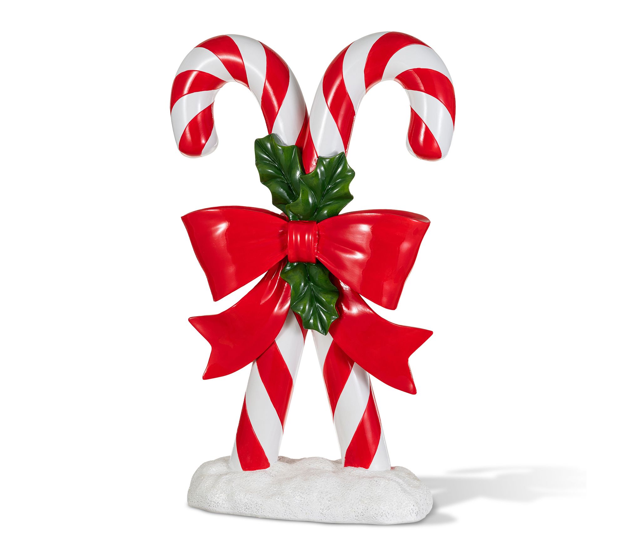 Glitzhome 24"H Christmas Polyresin Candy Cane Porch Decor