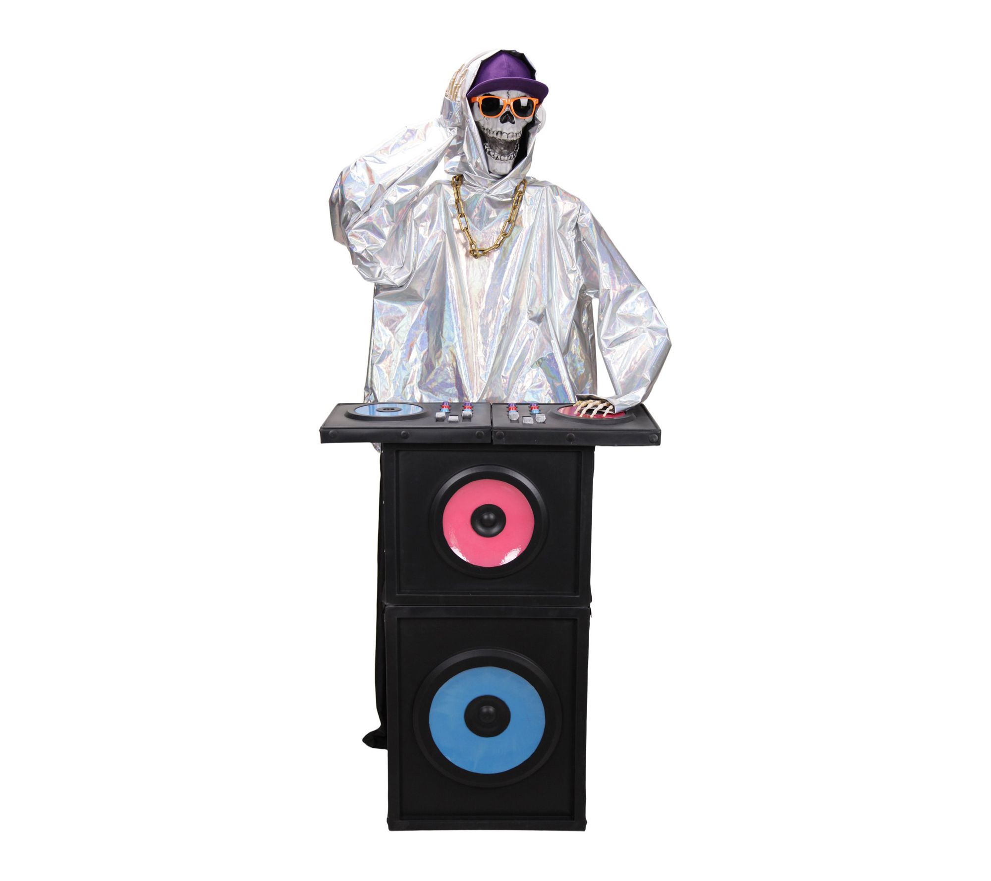 Haunted Hill Farm 5.6-ft. DJ Skeleton Animatronic