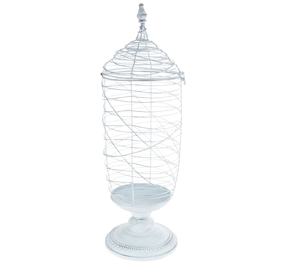 24" Metal Wire Apothecary Jar with Finial by Valerie