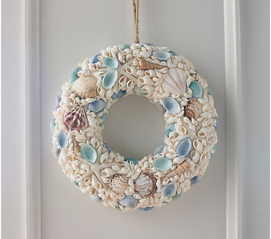 9" Decorative Seashell Wreath by Valerie
