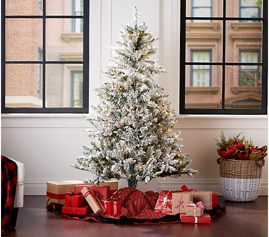 Mr. Christmas Alexa Compatible 5' Flocked LED Christmas Tree
