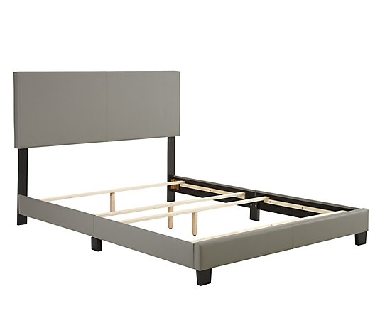 Felicia Faux Leather Upholstered King Bed Frame