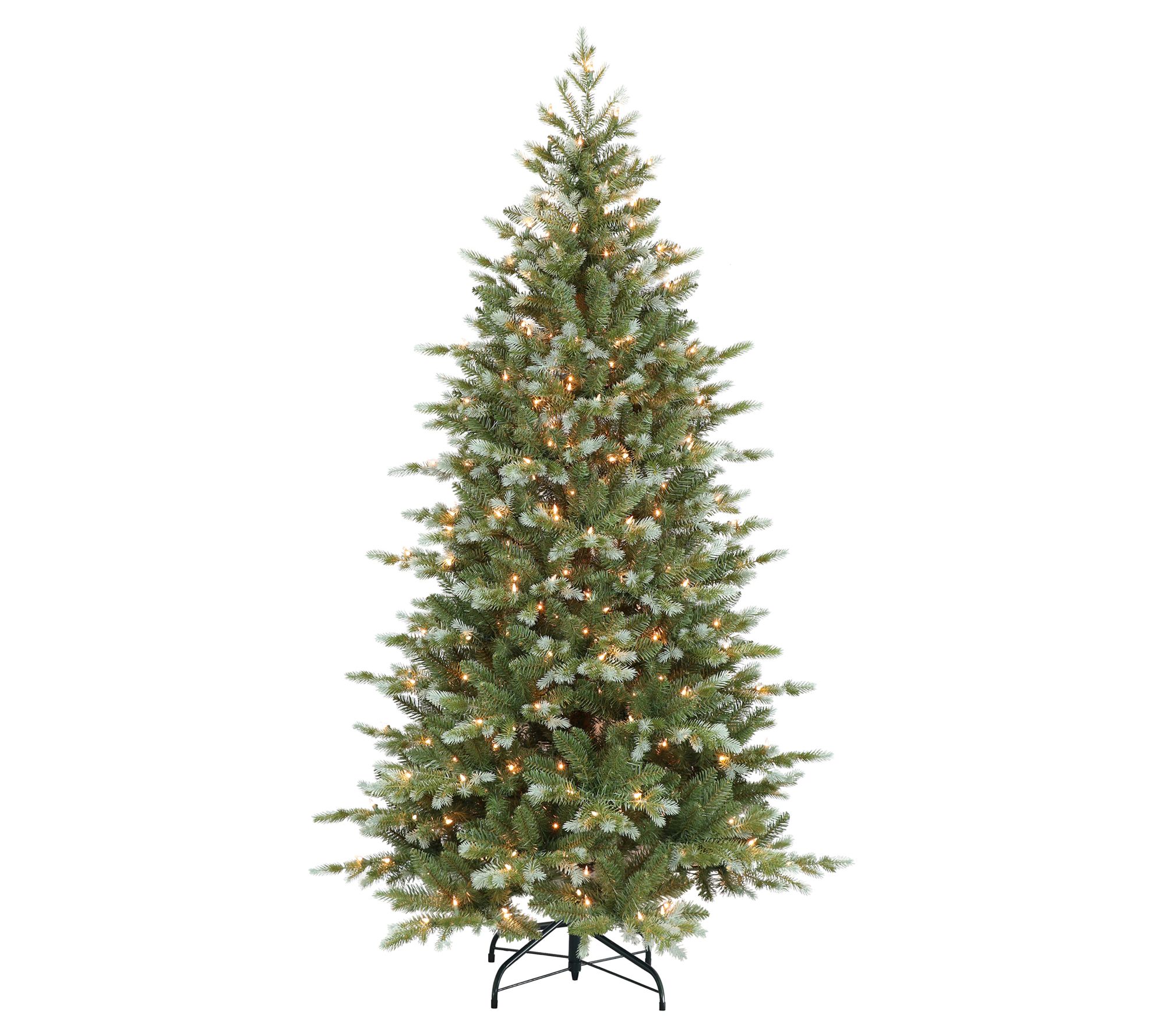 Puleo Pre-Lit 6.5' Slim Colorado Blue Spruce Ch ristmas Tree