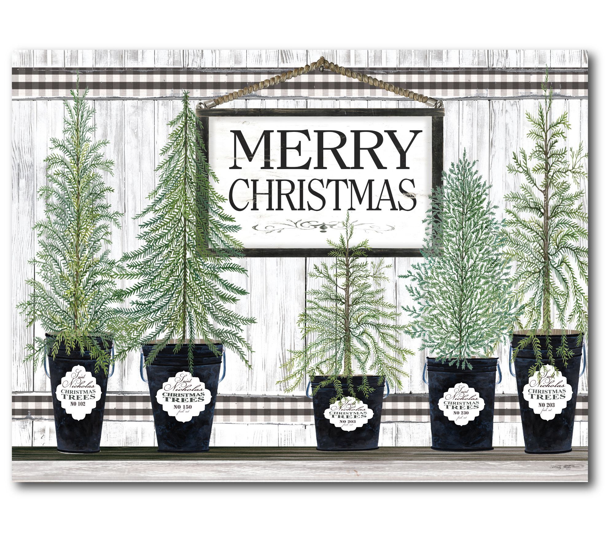 Courtside Market Merry Christmas 3 18x26 Canvas