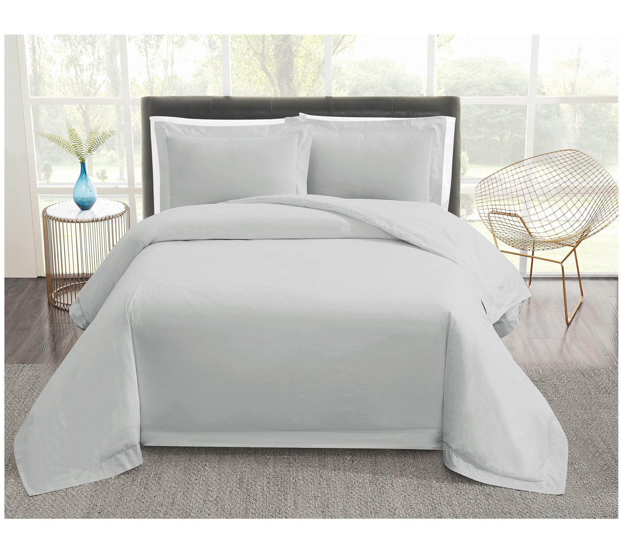 Vince Camuto 400TC Percale Full/Queen 3 Piece Duvet Set