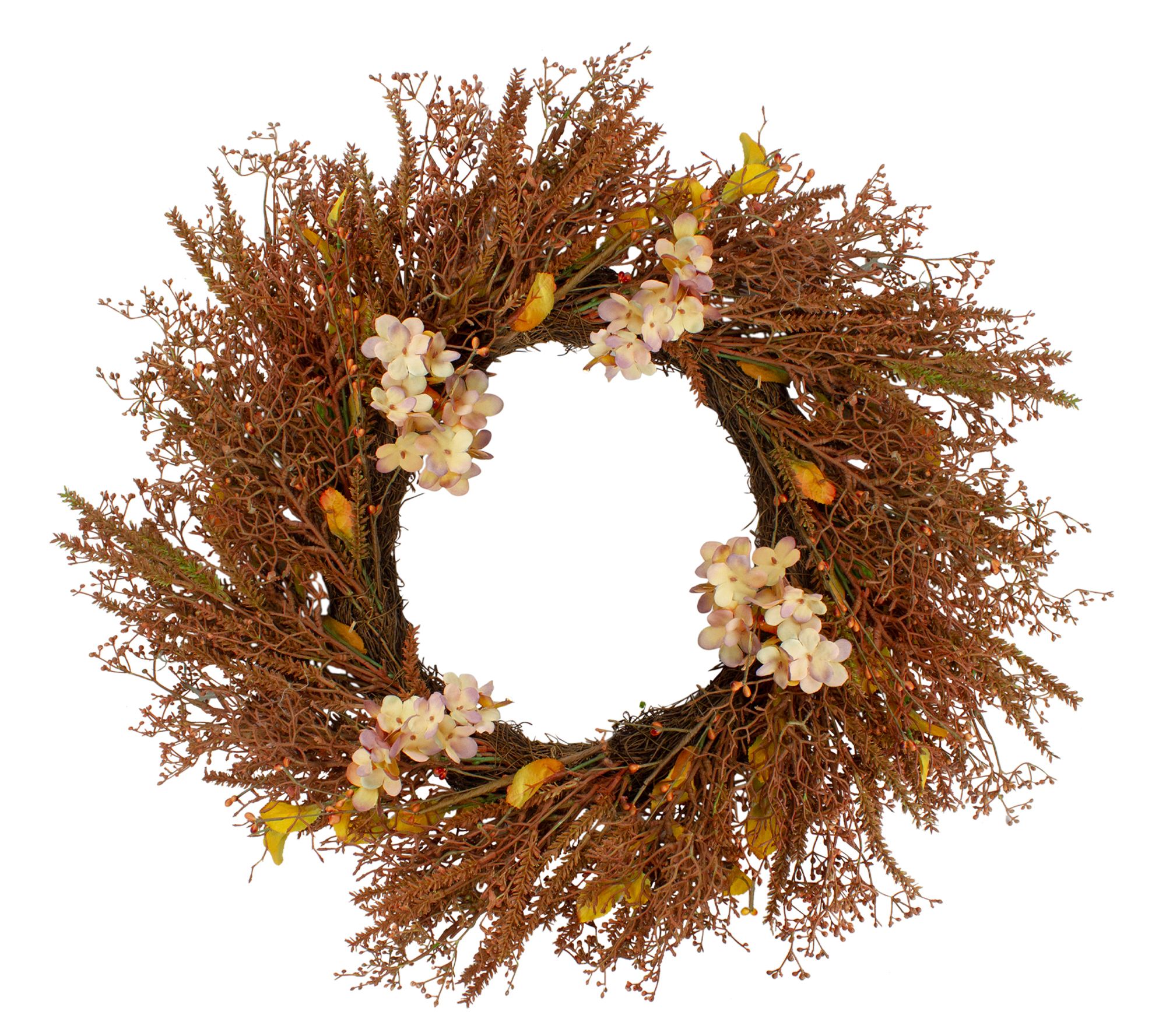 northlight autumn harvest leaf grass wreath