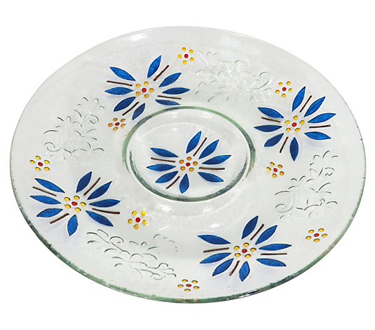 Temp-tations 15" Glass Chip and Dip Platter
