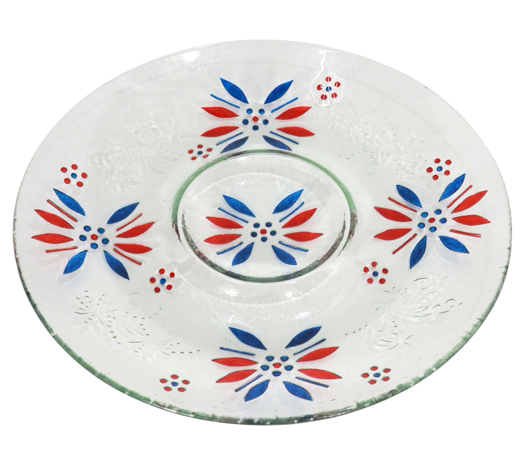 Temp-tations 15" Glass Chip and Dip Platter