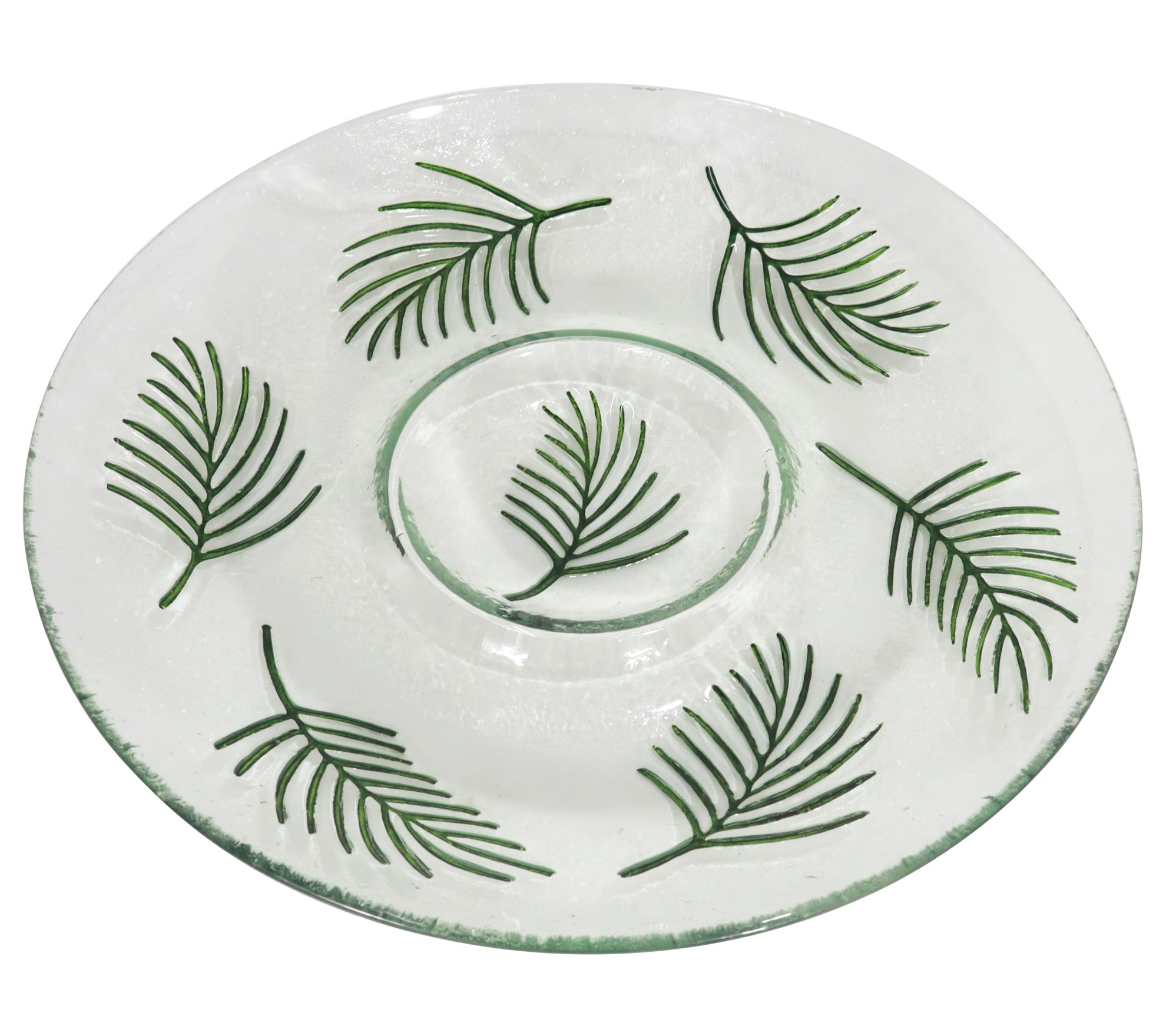 Temp-tations 15" Glass Chip and Dip Platter