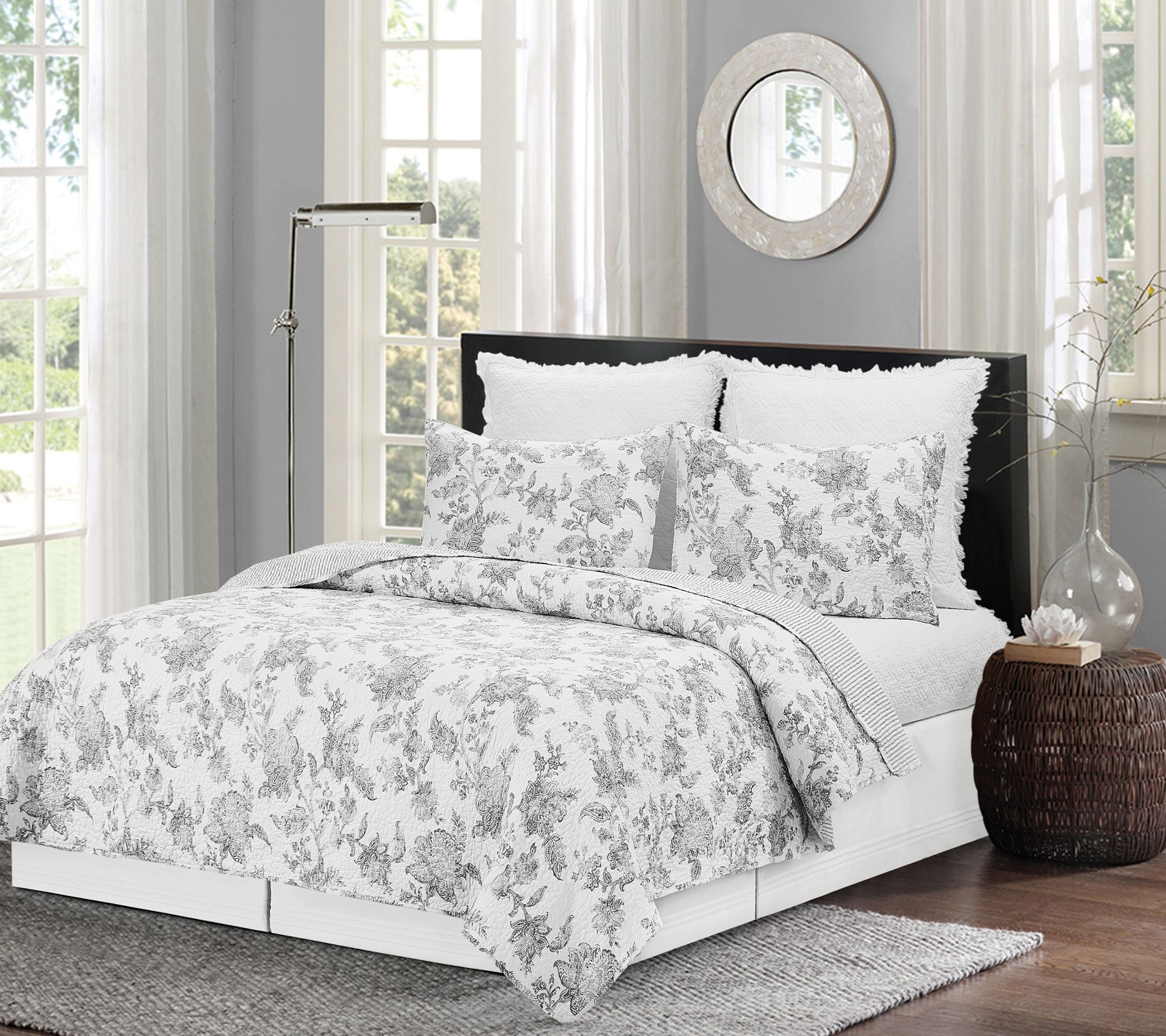 Miriam 3-Piece Cotton King Quilt Set by Valerie
