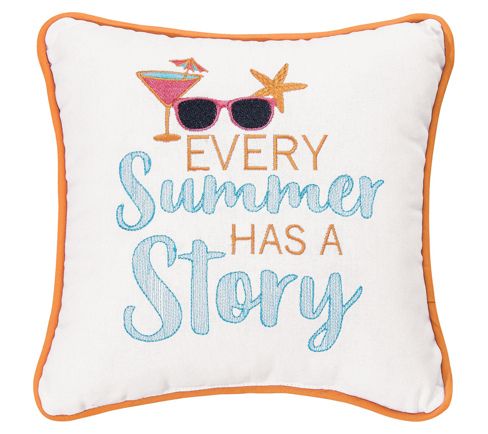 Every Summer Has A Story 10" x 10" Throw Pillowby Valerie