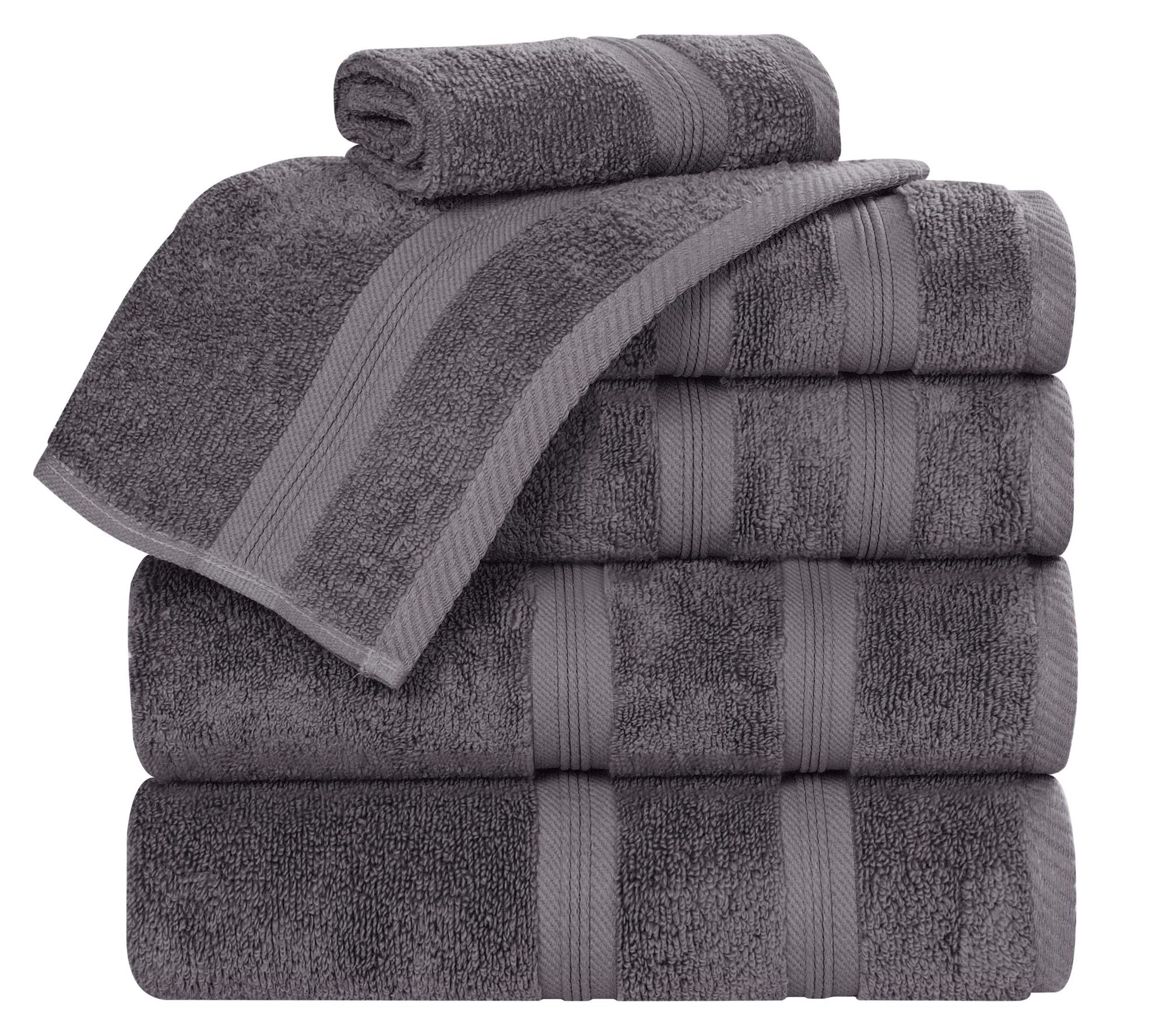 Superior Cotton 6-Piece Zero-Twist Quick-Drying Towel Set