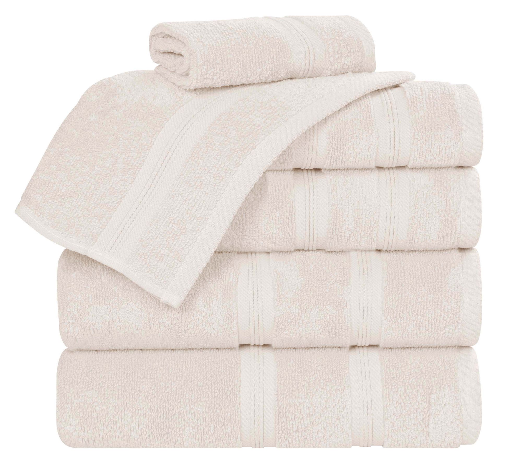 Superior Cotton 6-Piece Zero-Twist Quick-DryingTowel Set