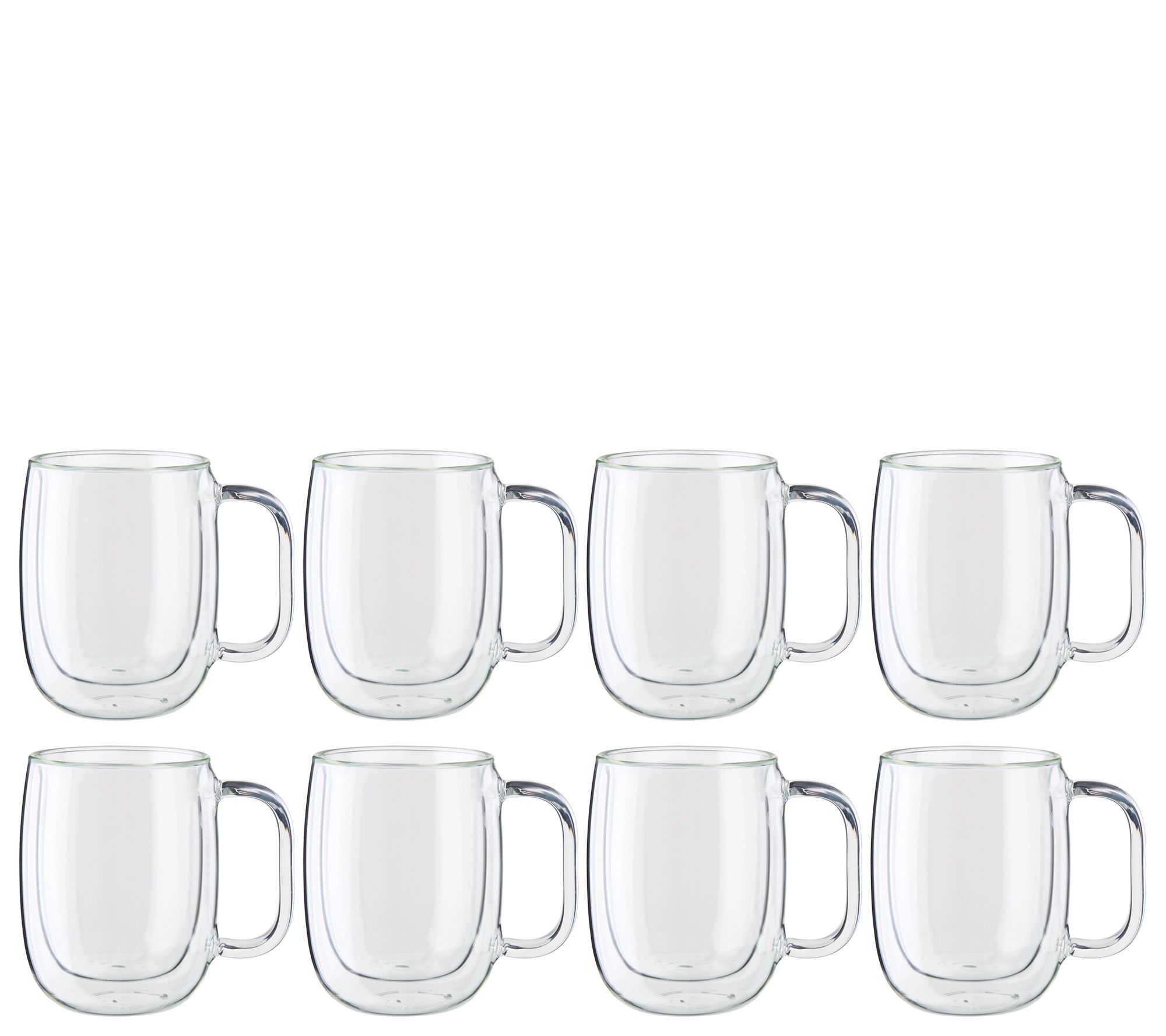 ZWILLING Sorrento Plus 12-oz Coffee Glass Mug Set of 8 