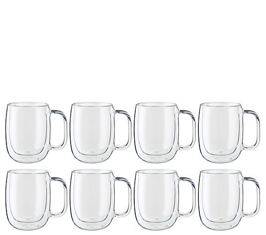 ZWILLING Sorrento Plus 12-oz Coffee Glass Mug Set of 8 