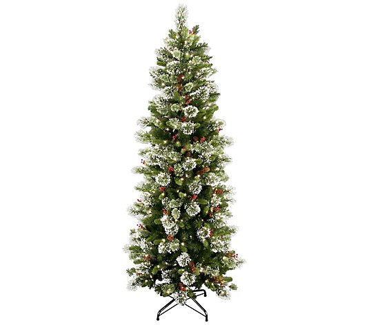 National Tree Company 7.5' Wintry Pine Slim with Clear Lights