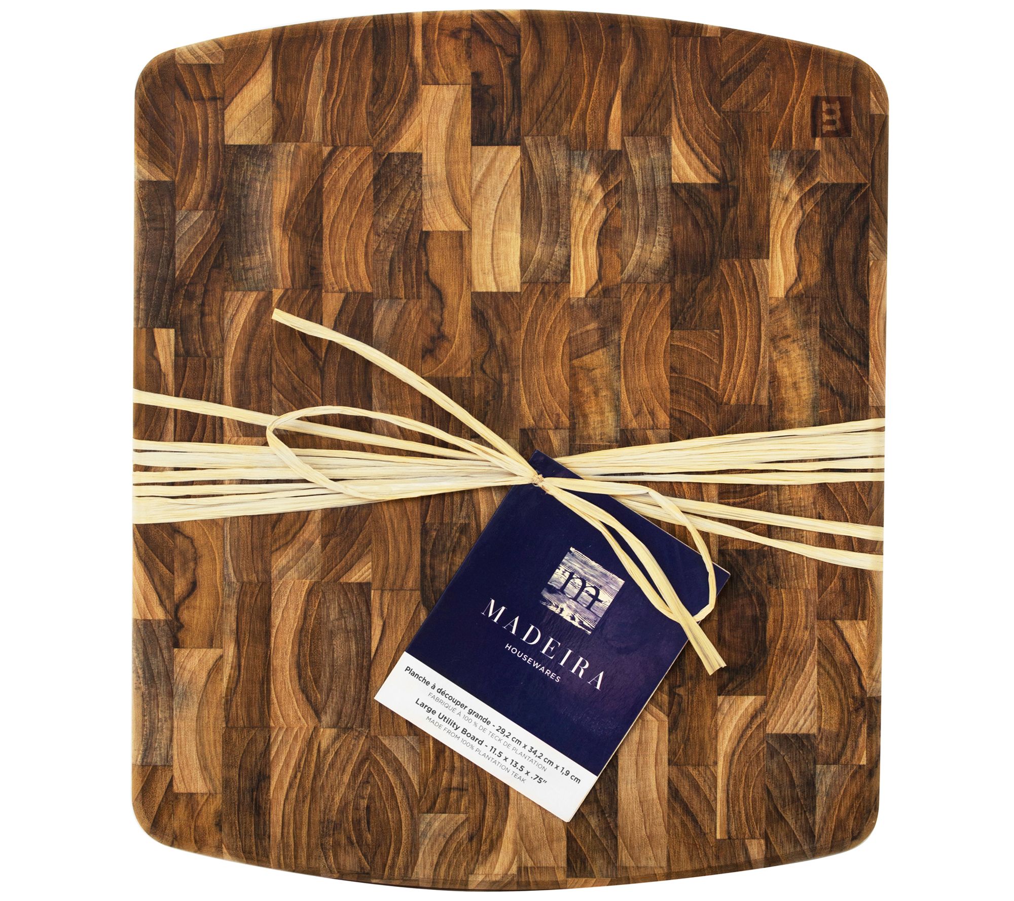 The Architec Madeira End Grain Medium Utility Board Qvc Com