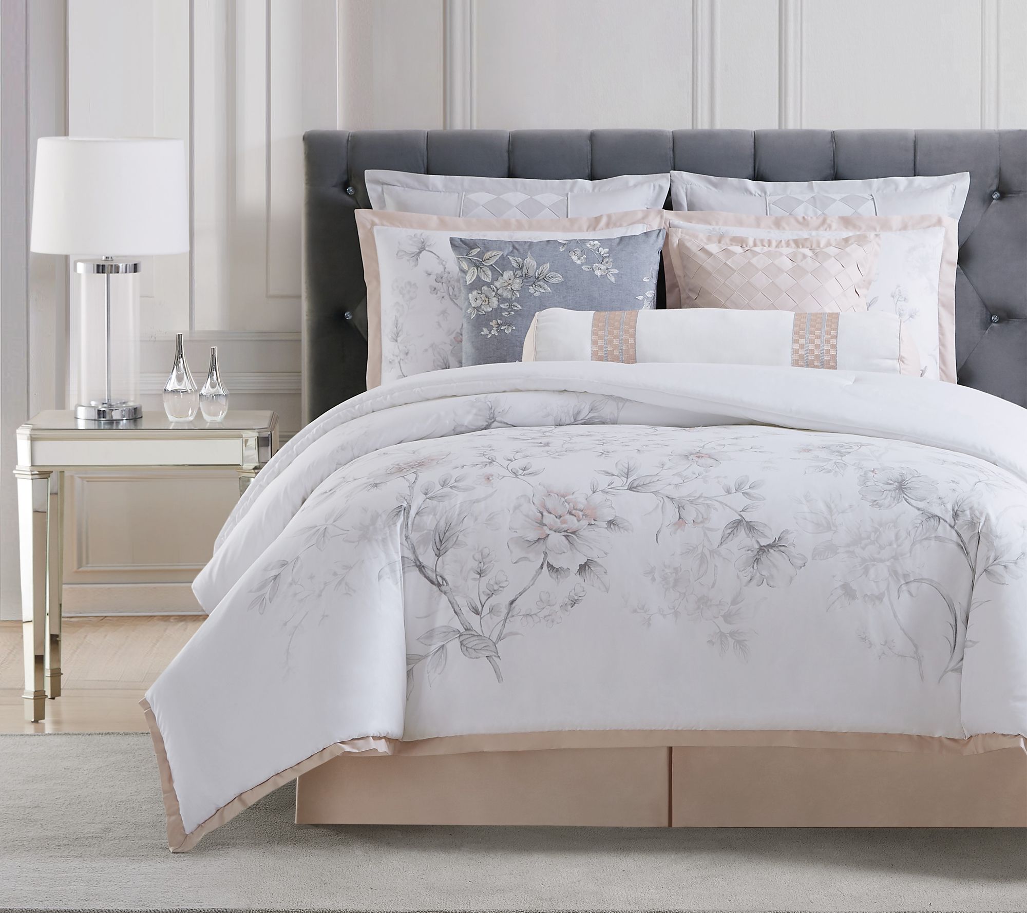 Charisma Riva Cotton Printed Queen 4 Piece Duvet Cover Set